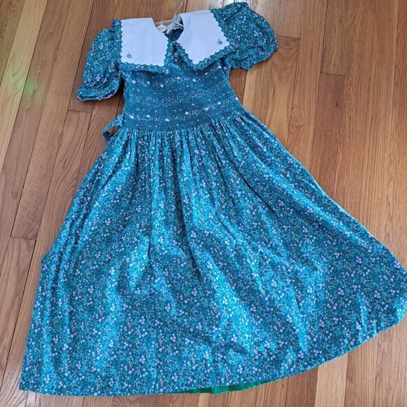 Sarah Louise Other - Sarah Louise England Girls 8 Years Midi Dress Smocked Crochet Old Money Girlie